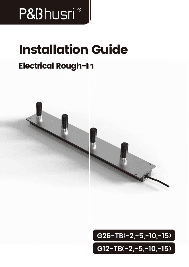 G12-TB G26-TB Electrical Rough-In Installation Guide